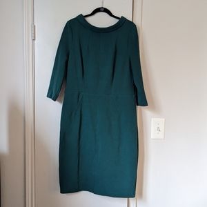 BODEN - Marisa Ottoman Sheath Dress in Jade Green - US As 16